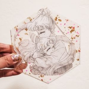 Sailor moon hexagon resin tray